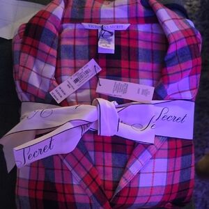 Victoria's Secret Red and Black Plaid Pajama Set